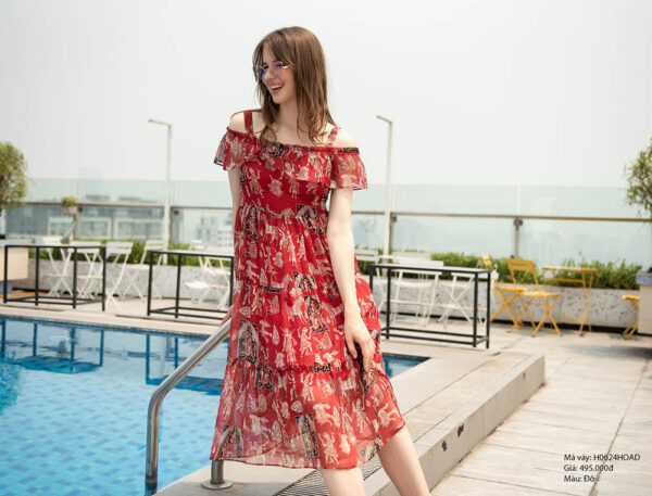 Váy maxi cao cấp Palvin H0626 - Ảnh 5