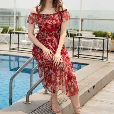 Váy maxi cao cấp Palvin H0626