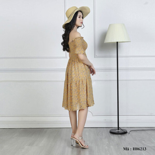 Váy maxi hoa cổ ngang Palvin H06213 - Ảnh 4