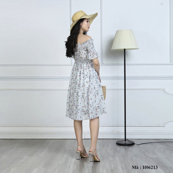 Váy maxi hoa cổ ngang Palvin H06213 - Ảnh 2