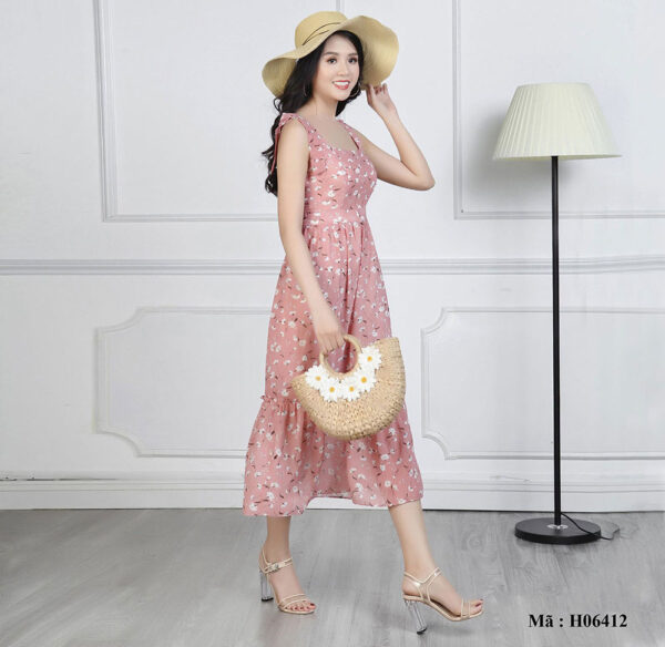 Váy maxi hai dây Palvin Việt Nam H06412 - Ảnh 3