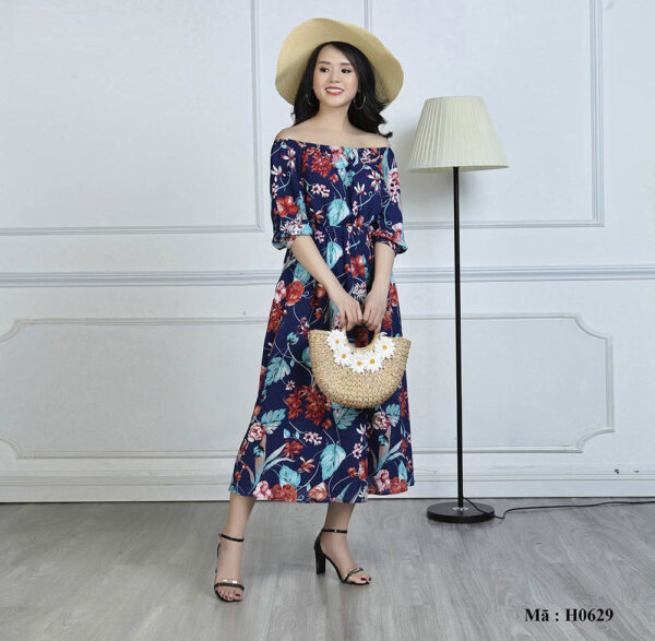 Váy maxi họa tiết Palvin Việt Nam H0629