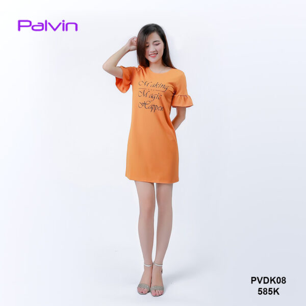 Váy thun nữ đẹp dáng suông tay điệu Palvin PVDK08 - Ảnh 2