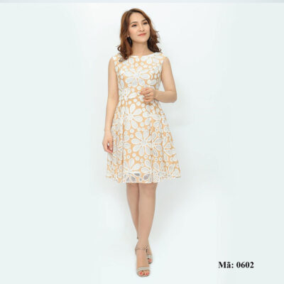 Váy xếp ly cổ thuyền Palvin 0602