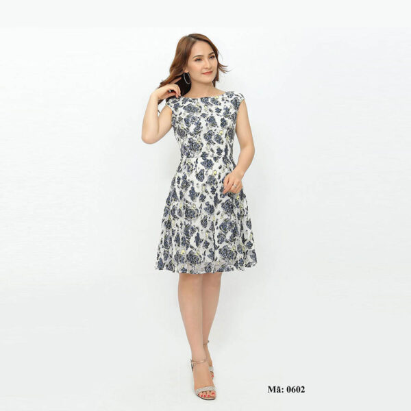 Váy xếp ly cổ thuyền Palvin 0602 - Ảnh 5
