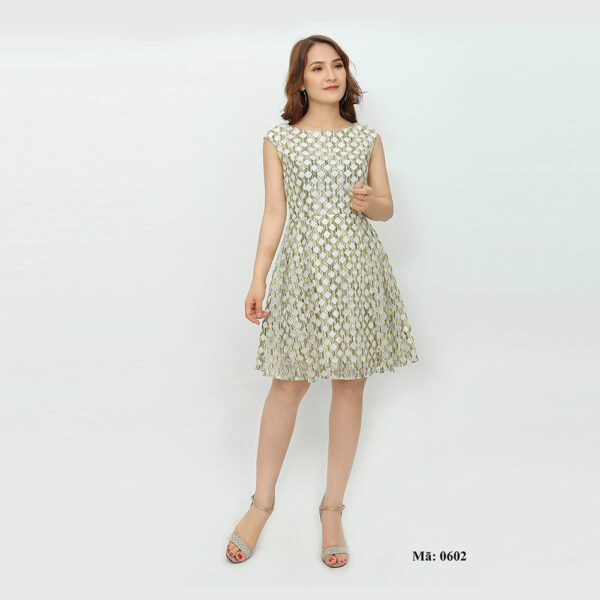 Váy xếp ly cổ thuyền Palvin 0602 - Ảnh 7